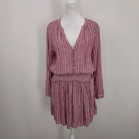 Rails Linen Blend Jasmine Lucia Stripe Mini Dress Size Small - Picture 6 of 11